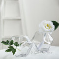 Vase en verre géométrique terrarium prisme